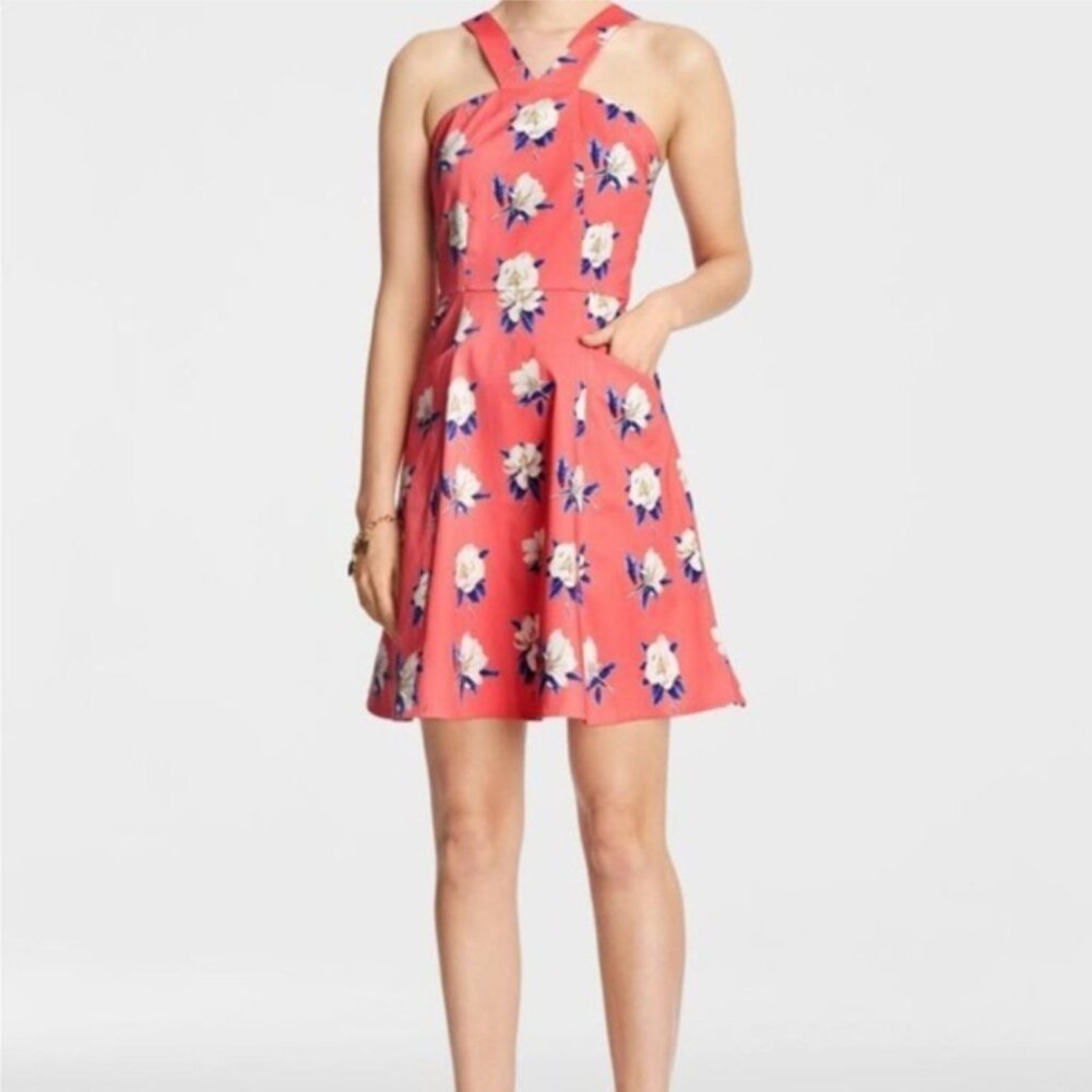 Draper James pink‎ magnolia print mini dress 2